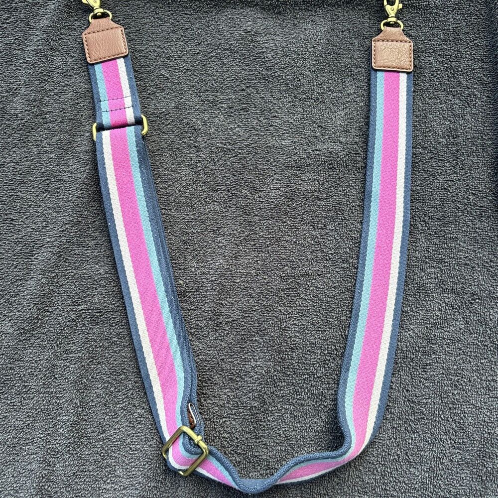 FOSSIL Multi-Colored Botanical PVC/Leather Crossbody Purse Bag Preowned - Picture 12 of 13